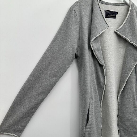 Bleecker Mercer Open Front Jacket Cardigan Mens Size Large‎ Gray Pockets - Picture 8 of 13